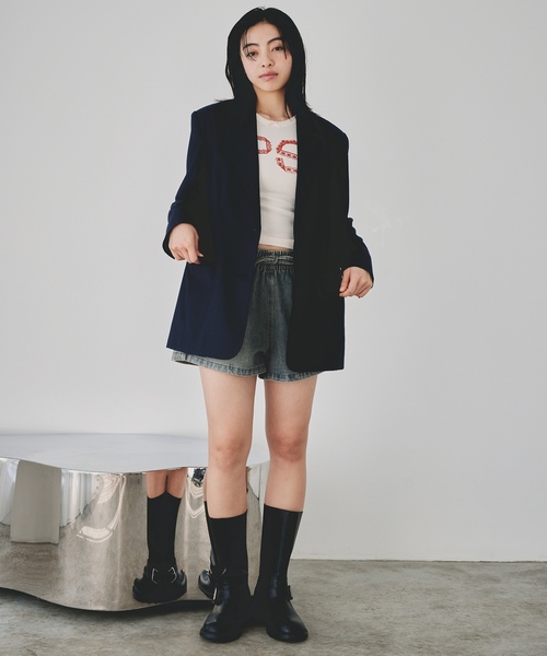 「U by SPICK&SPAN」 テーラードジャケット 36 ネイビー レディース_画像8