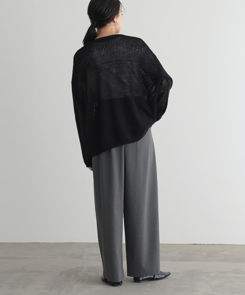 「for/c」 スラックス TM チャコールグレー レディース_画像7