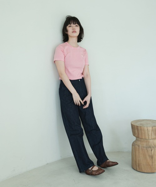「PETIT BATEAU」 半袖Tシャツ MEDIUM ブルー系その他 レディース_画像7