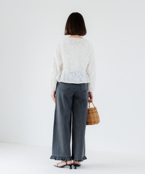 flower ブラウス シャツ ブロッサムシアートップ レディース
