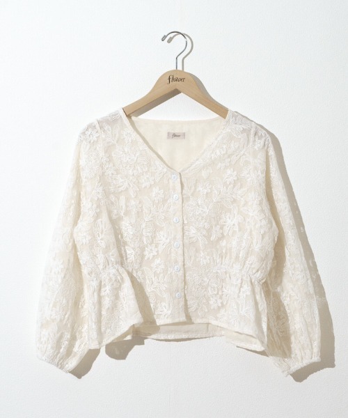 flower ブラウス シャツ ブロッサムシアートップ レディース