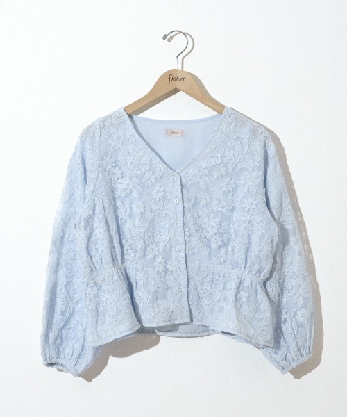 flower ブラウス シャツ ブロッサムシアートップ レディース