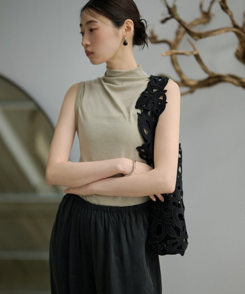 rakutao　アーツアンドサイエンス ノースリーブ　カットソー　トップス tシャツ high neck sleeveless tops /ハイネックノースリーブ