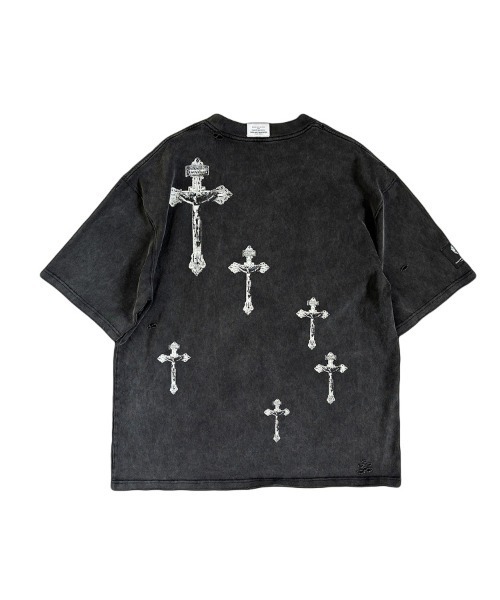 STYLISE tシャツ 「TALKING ABOUT THE ABSTRACTION」CROSS PRINT TEE