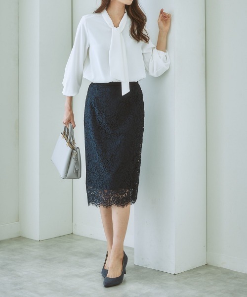 「7days Life Styling」 長袖ブラウス M ネイビー レディース_画像5