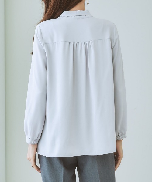 「7days Life Styling」 長袖ブラウス M ネイビー レディース_画像6