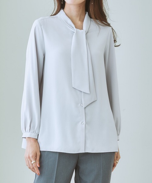「7days Life Styling」 長袖ブラウス M ネイビー レディース_画像9