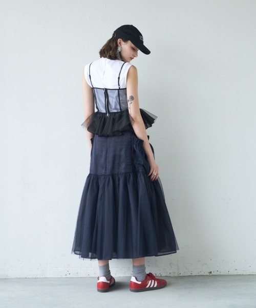 「LA BELLE ETUDE」 フレアスカート FREE カーキ レディース_画像4