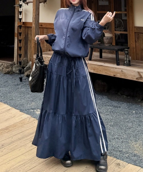 FAVORITO セットアップ ジップスジャケットロングスカートセットアップ