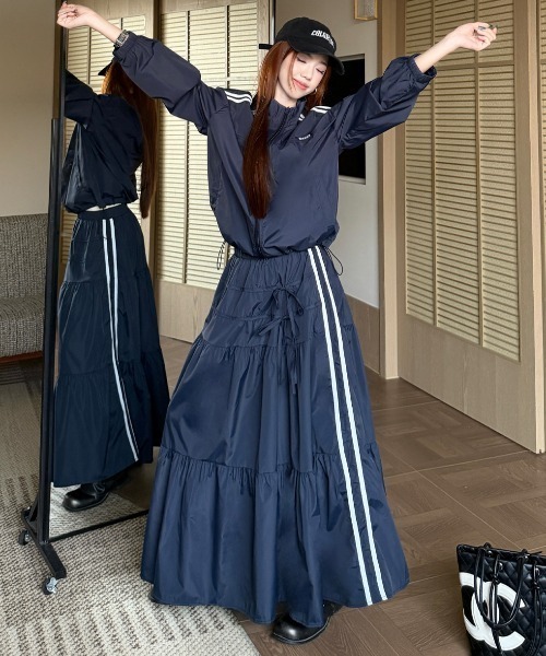 FAVORITO セットアップ ジップスジャケットロングスカートセットアップ