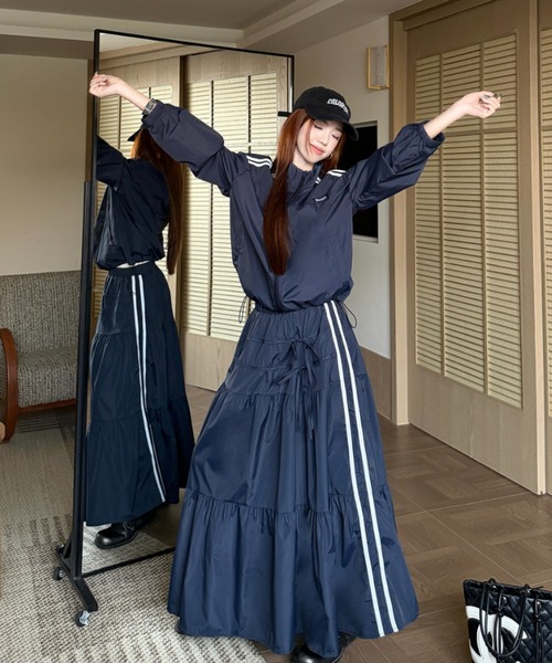 FAVORITO セットアップ ジップスジャケットロングスカートセットアップ
