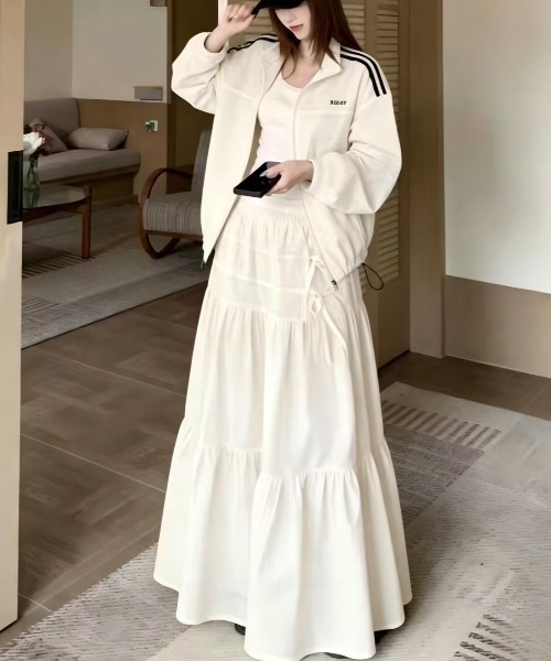 FAVORITO セットアップ ジップスジャケットロングスカートセットアップ
