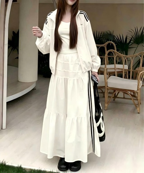 FAVORITO セットアップ ジップスジャケットロングスカートセットアップ