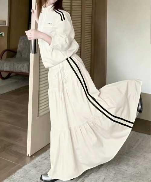 FAVORITO セットアップ ジップスジャケットロングスカートセットアップ