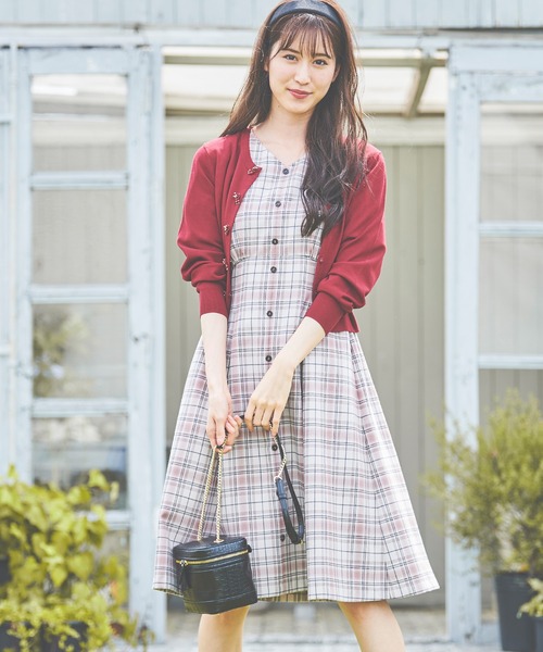 LAISSE PASSE（レッセパッセ） 半袖ワンピース SMALL スモークピンク