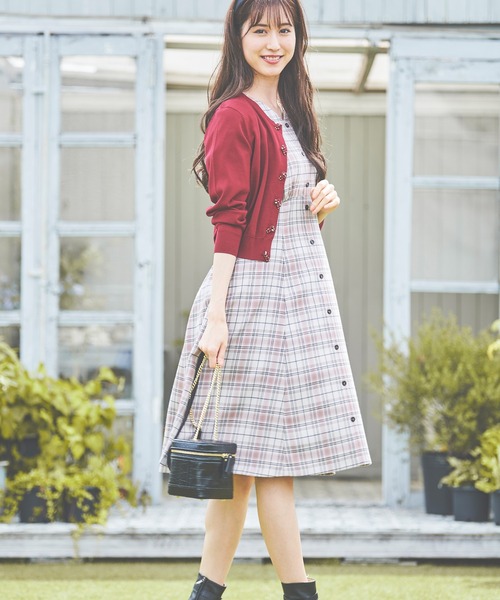 LAISSE PASSE（レッセパッセ） 半袖ワンピース SMALL スモークピンク