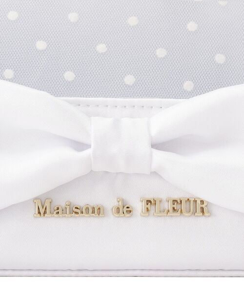 Maison de FLEUR（メゾンドフルール） ポーチ ドットチュールラウンド