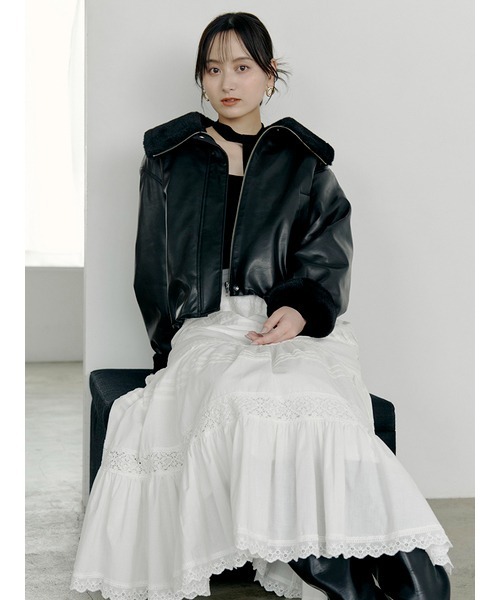 「SNIDEL」 ロングスカート 0 ブラック レディース_画像8