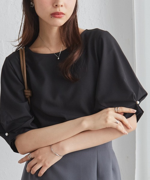「RANAN」 半袖ブラウス LL ブラック レディース_画像9