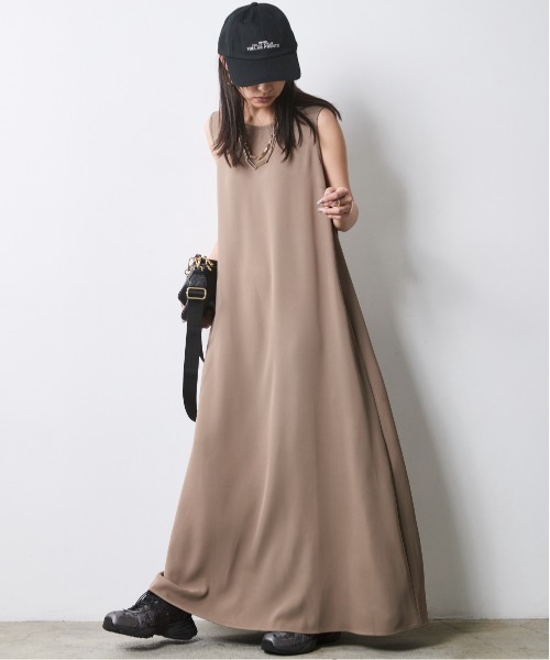 「CHIC STYLE」 ノースリーブワンピース 5L ターコイズブルー レディース_画像9
