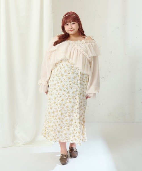 「Louiosy」 長袖ブラウス 3L チャコールグレー レディース_画像8