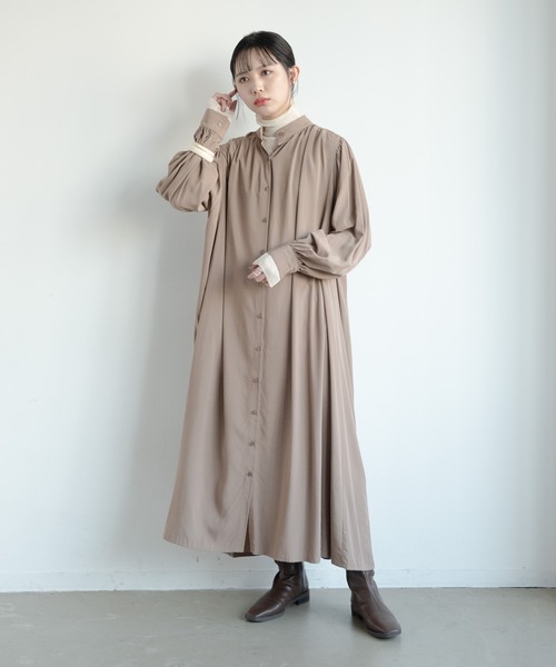Aunt Marie's（アントマリーズ） ワンピース バンドカラーボリューム