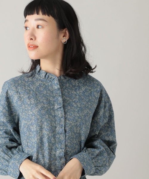 シャツ ブラウス 《Natural by studio CLIP》リネンコットングレープフリルブラウス 59700719ZOZOTOWN