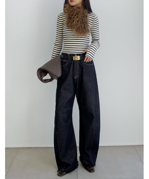 今季完売☆タートルネックリブニット タートルネックリブニット[商品：PN24AW-057] - PUNYUS Online Store