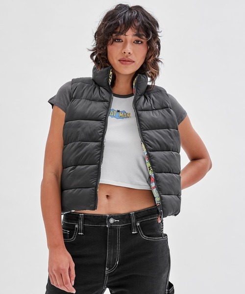 ベスト ジレ GUESS Originals x Batman Reversible Vest ベスト レディース