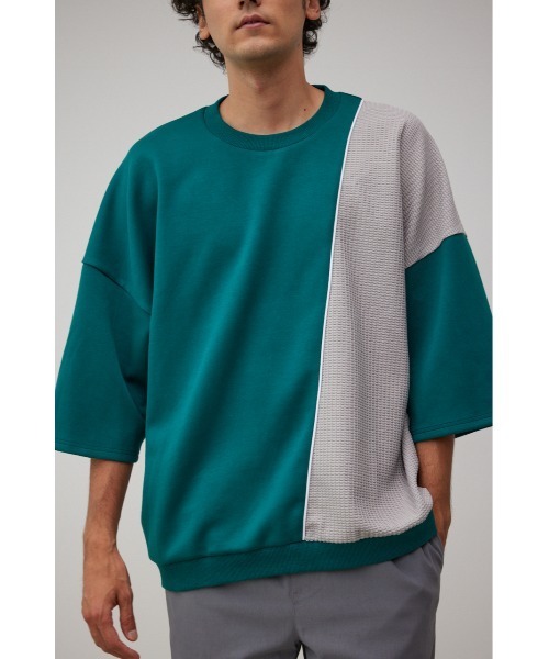 AZUL BY MOUSSY tシャツ ワッフル切リ替エパイピングトップス