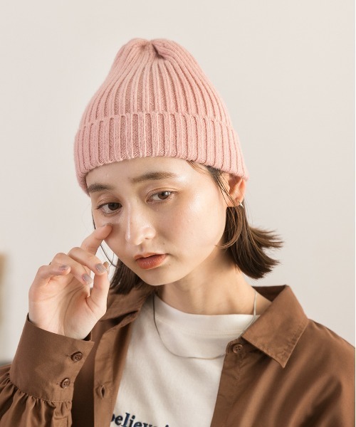 ad thie（アドティエ） ニット帽 ニットキャップ リブ編みニット帽