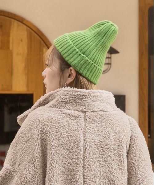 ad thie（アドティエ） ニット帽 ニットキャップ リブ編みニット帽