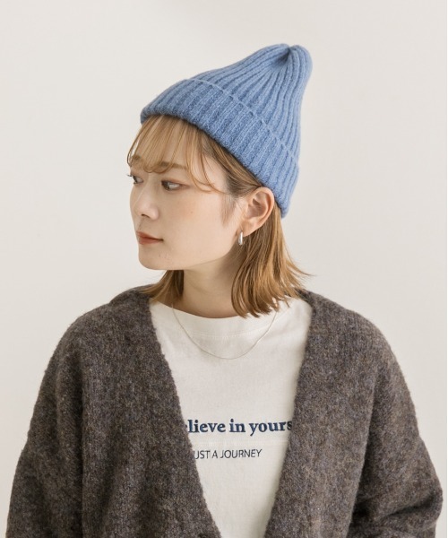 ad thie（アドティエ） ニット帽 ニットキャップ リブ編みニット帽
