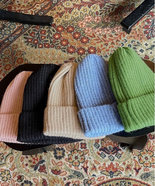 ad thie（アドティエ） ニット帽 ニットキャップ リブ編みニット帽