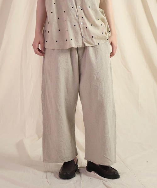 Brocante パンツ 「Brocante / ブロカント」 綿麻ワッシャー