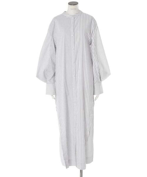 UN3D.（アンスリード） シャツワンピース W TRIANGLE TUCK SH OP