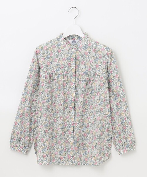 「J.PRESS」 長袖ブラウス T15 ブルー WOMEN
