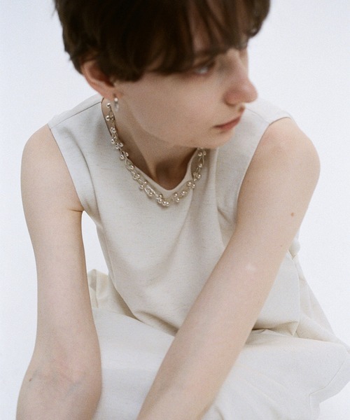 tageechita ワンピース 「tageechita」サイドスリット ノースリーブ