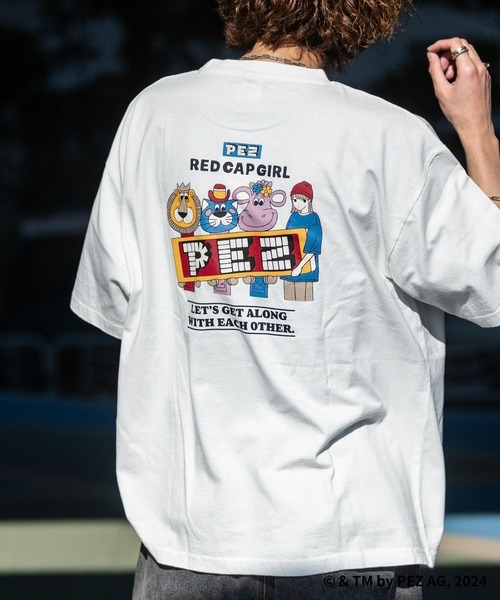 RED CAP GIRL tシャツ 「a-r」「PEZ×Red Cap Girl」天竺 バック