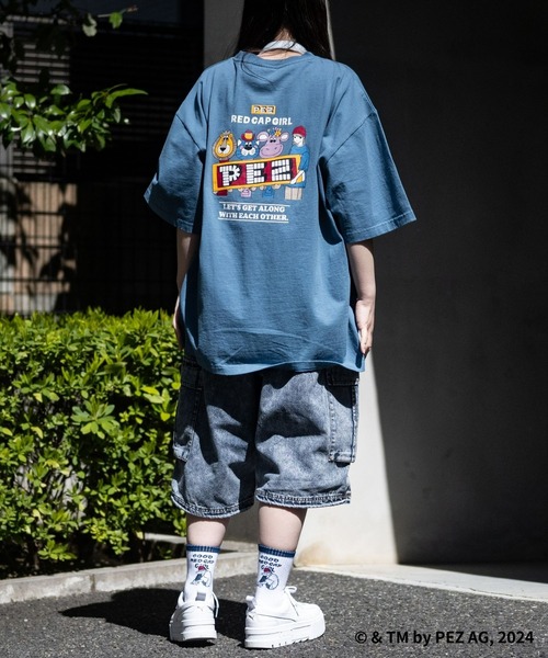 RED CAP GIRL tシャツ 「a-r」「PEZ×Red Cap Girl」天竺 バック