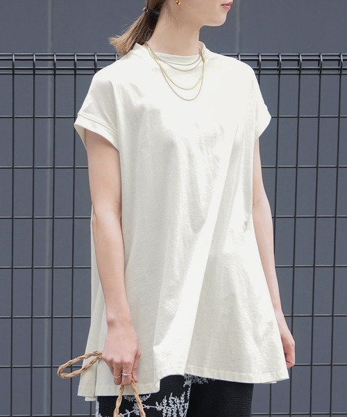 reca tシャツ 「接触冷感」フレンチスリーブフレアTシャツ
