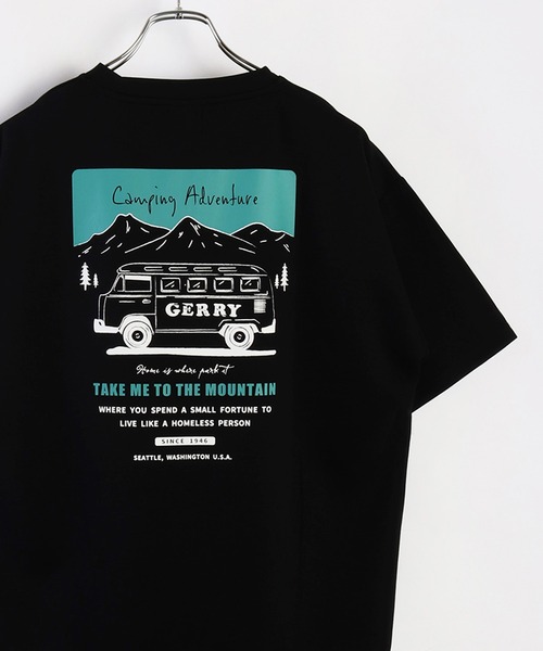 【お気に入り】 tシャツ GERRY 接触冷感とろみポンチ 半袖Tシャツ プリント ルームウェア・パジャマ