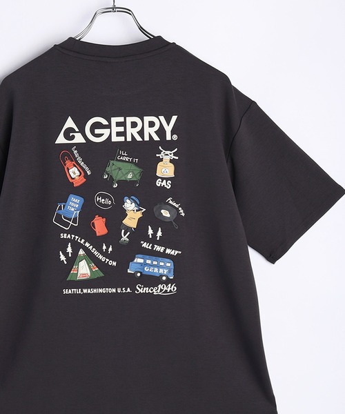 GERRY（ジェリー） tシャツ 接触冷感とろみポンチ プリント 半袖T