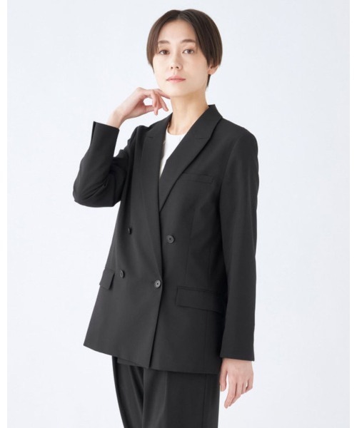 SPRAZZO スーツセット サイズ4L SUIT SELECT スーツ 「洗える4釦ダブルジャケット」メランジ無地