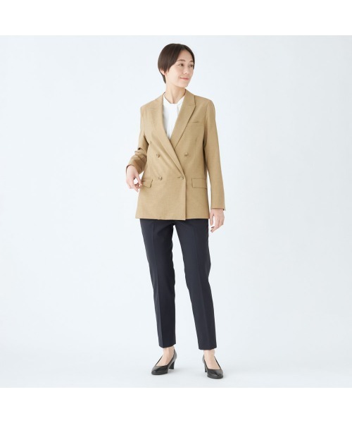 SPRAZZO スーツセット サイズ4L SUIT SELECT スーツ 「洗える4釦ダブルジャケット」メランジ無地