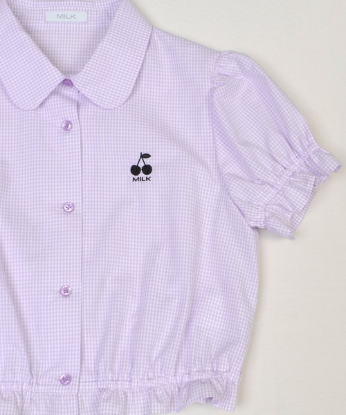 MILK ブラウス シャツ Black cherry レディース : ZOZOTOWN
