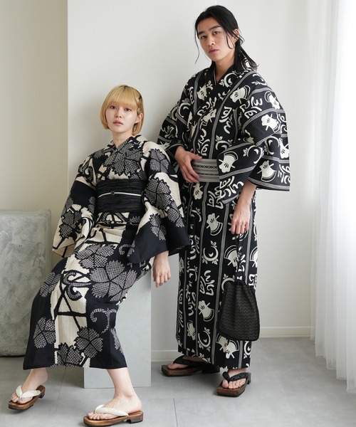 utatane 浴衣 手染め注染メンズ浴衣3点セット utatane×注染工房