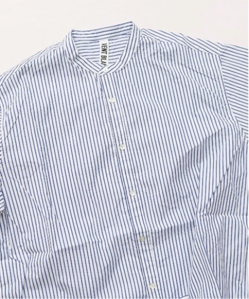 ブラウス シャツ vent blanc  ヴァンブラン ストライプ ロングオーバーシャツ レディース メンズ vent blanc ブラウス シャツ ヴァンブラン ストライプ ロング