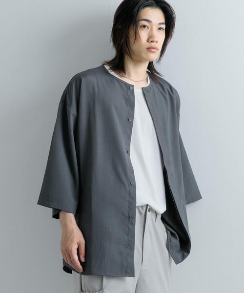SENSE OF PLACE by URBAN RESEARCH シャツ ノーカラールーズ