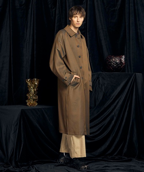 MAISON SPECIALステンカラーコート　バルマカーンコート　ネイビー0 MAISON SPECIAL ステンカラーコート コート 「UNISEX」Prime